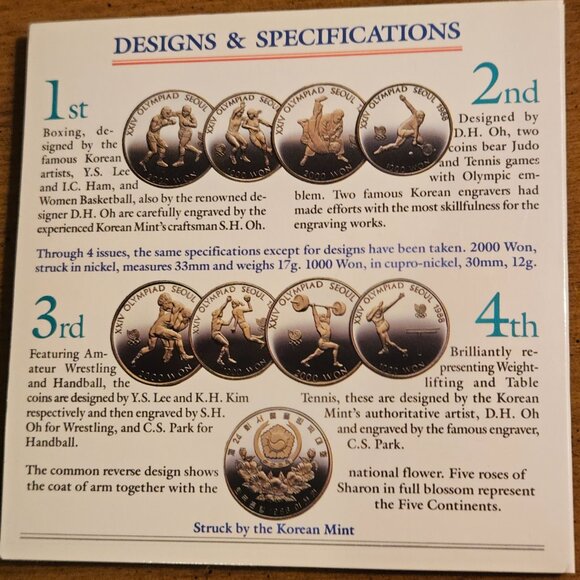 COMMEMORATIVE COINS XXIV OLYMPIAD SEOUL 1988 - Picture 6 of 10